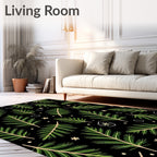 Evergreen Pine Boughs Black Rug