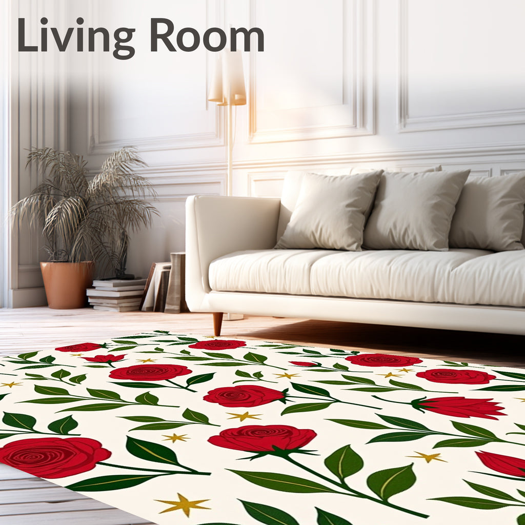 Red Rose Botanical Garden Rug