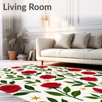 Red Rose Botanical Garden Rug
