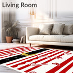 Festive Red Stripe Candy Cane Belt Rug