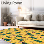 Green Children And Stars Rug
