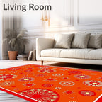 Crimson Stars Medley Rug