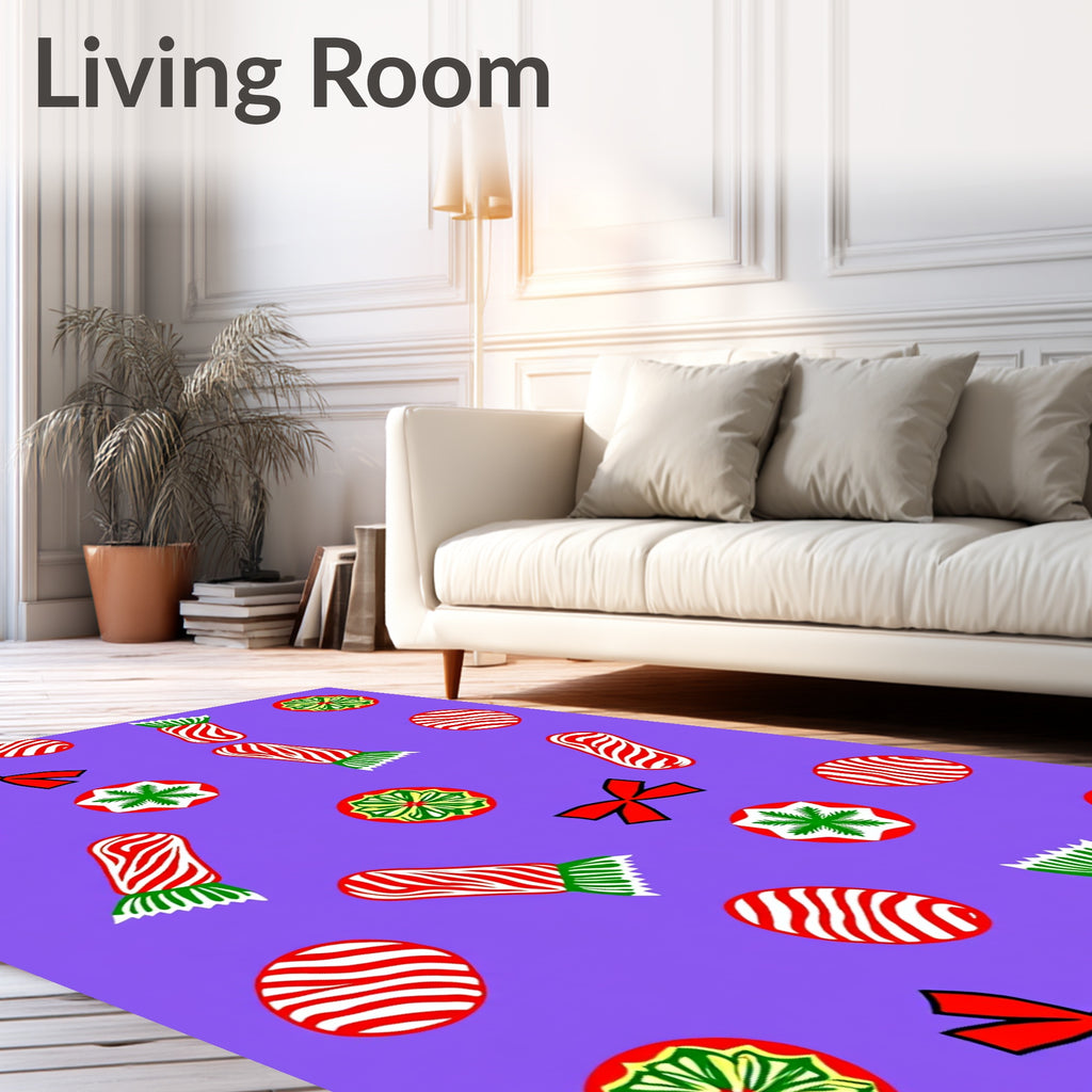 Red White Candy Festive Collection Rug