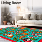 Joyful Dog Candy Cane Foliage Medley Rug