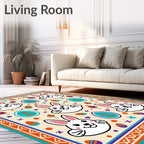 Whimsical Bunny Easter Egg Jubilee Rug