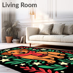 Whimsical Sausage Dog Star Garland Rug
