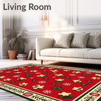 Jolly Red Holiday Scatter Rug