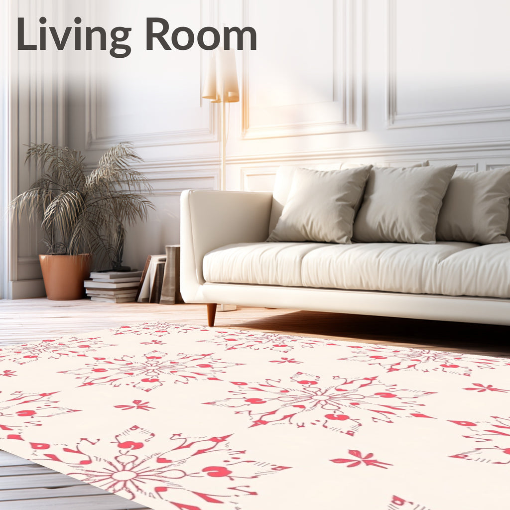 Coral Snowdrift Medallion Arrangement Rug