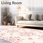 Coral Snowdrift Medallion Arrangement Rug