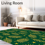 Golden Pine Needle Stars Rug
