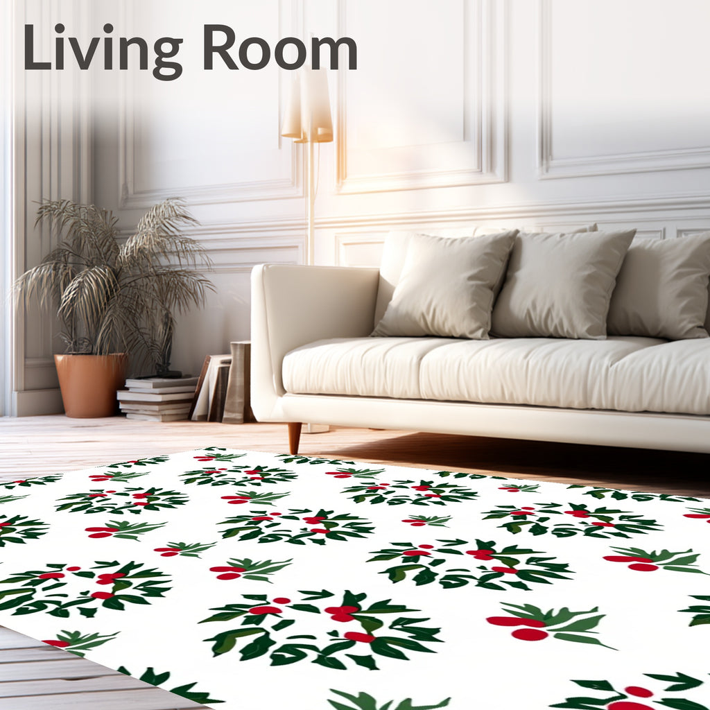 Vine Red Berry Garland Rug