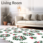 Vine Red Berry Garland Rug