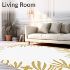 Golden Snowflake Corner Accents Rug
