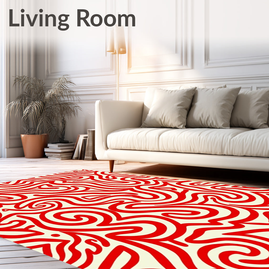 Crimson Line Flow Rug