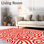 Crimson Line Flow Rug