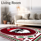 Festive Santa Claus Christmas Ornamental Rug