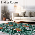 Whimsical Brown Sloth Tropical Jungle Rug
