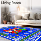Christmas Elves Snowflake Borders Rug