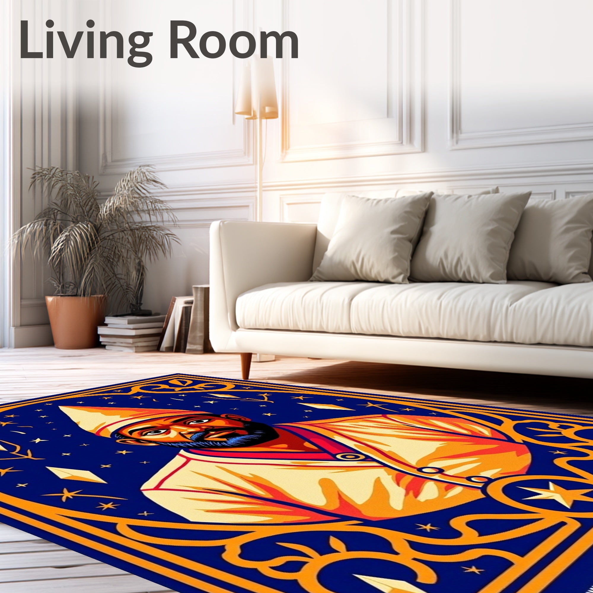 Celestial Portrait Vintage Rich Color Rug
