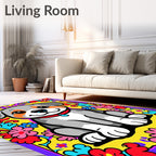 Psychedelic Puppy Floral Vibrance Rug