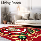 Vintage Santa Claus Ornate Holiday Rug