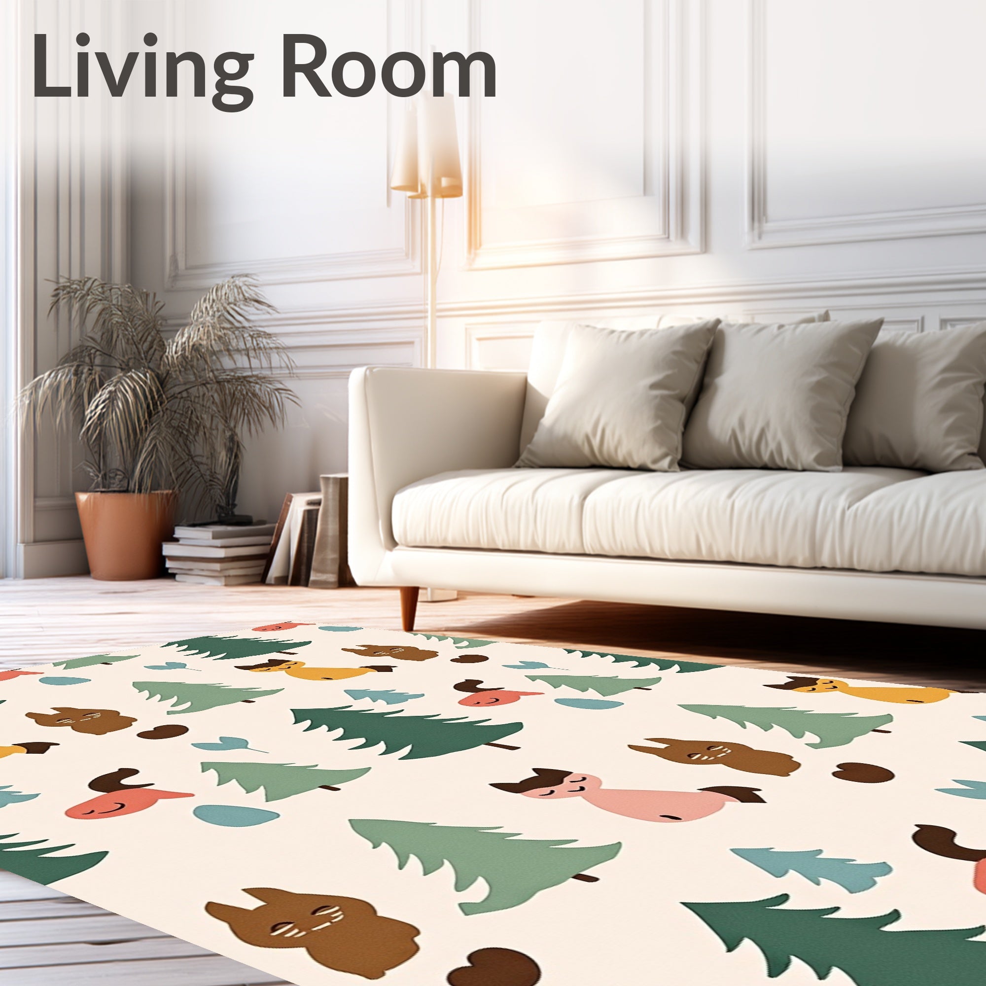 Forest Friends Woodland Creatures Rug