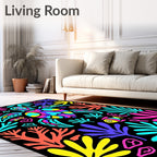 Colorful Sea Turtle Aquatic Life Rug