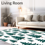 Deep Green Pine Forest Repeat Rug