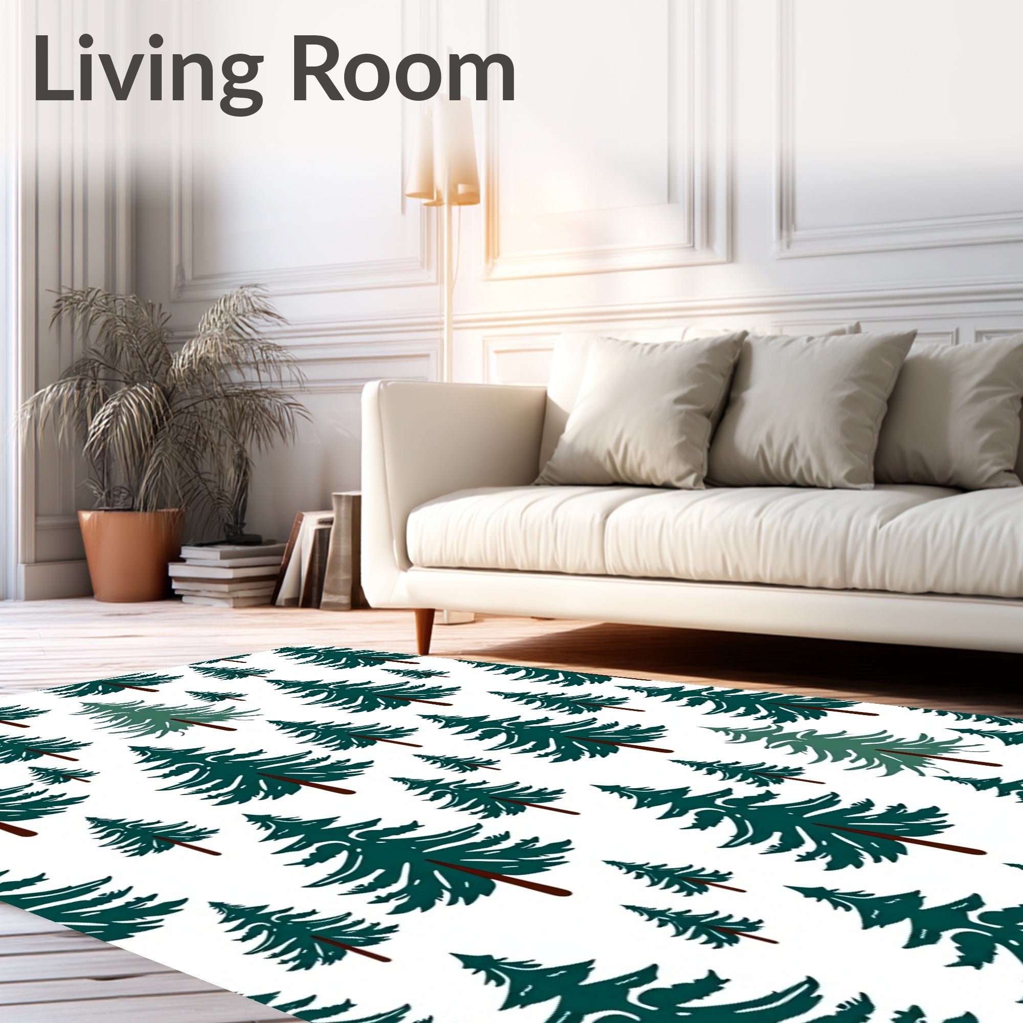 Deep Green Pine Forest Repeat Rug