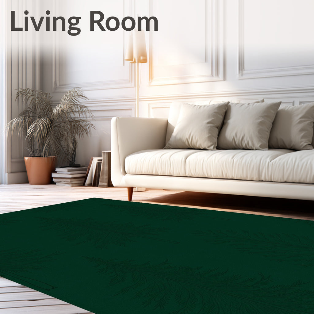 Dark Green Pine Forest Repeating Rug