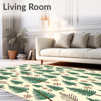 Festive Evergreen Forest Scatter Rug