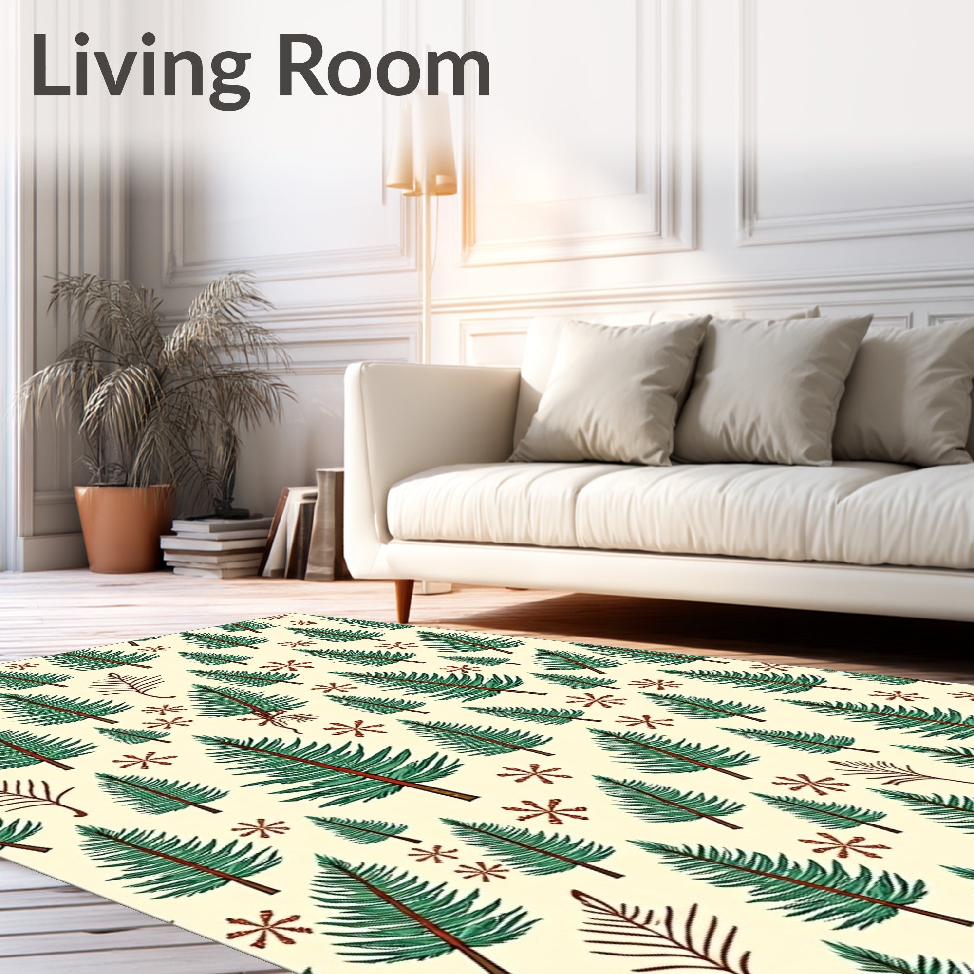 Festive Evergreen Forest Scatter Rug