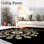 Pastel Pink Yellow Mandala Medallion Rug