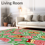 Christmas Gingerbread Candy Sweet Fun Rug