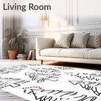Whimsical Red Heart Topiary Trees Rug