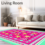 Sweet Gingerbread Christmas Holiday Icons Rug