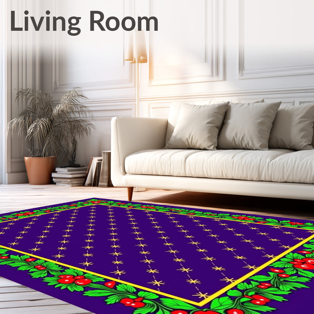 Crimson Berry Garland Diamond Field Rug