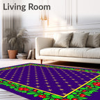 Crimson Berry Garland Diamond Field Rug