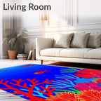 Vibrant Coral Reef Turtle Fish Rug