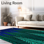 Enchanting Midnight Forest Starry Night Rug