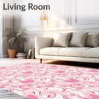 Blush Pink Swirl Heart Allegory Rug