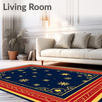 Midnight Blue Starry Field Rug