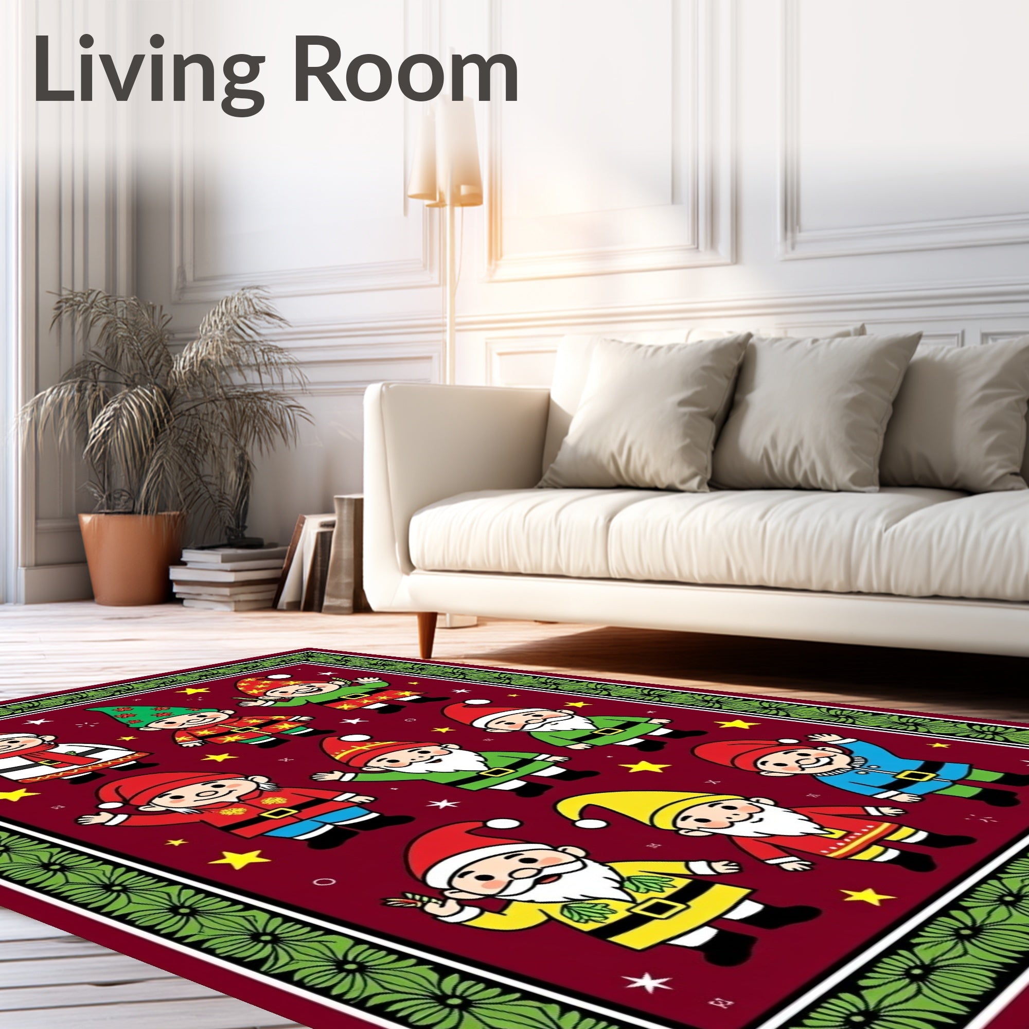Festive Folklore Gnome Collection Red Rug
