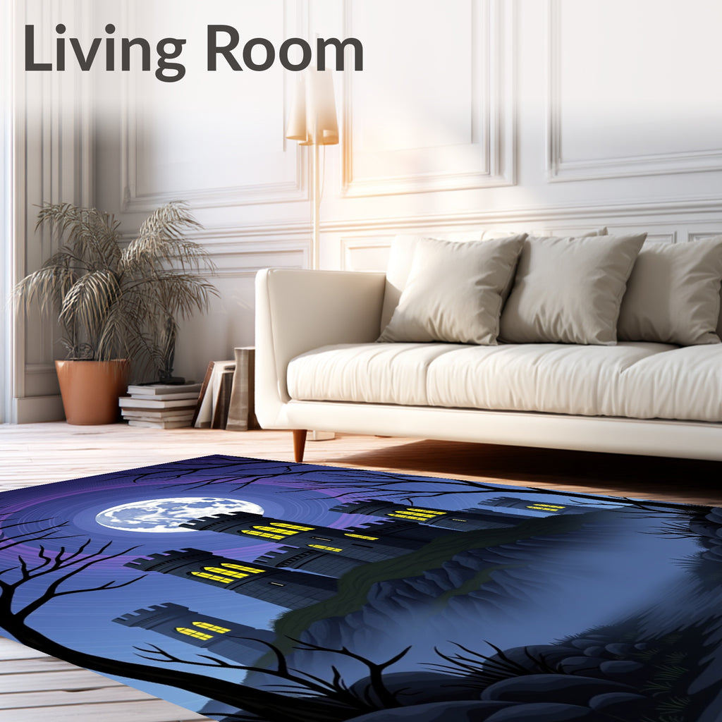 Mystic Castle Moonlit Night Rug