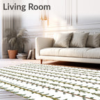Vertical Green Pine String Garland Rug