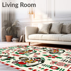 Charming Folk Art Christmas Figures Rug