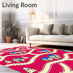 Whimsical Village Landscape Children's Rug