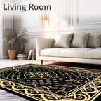 Black Golden Celtic Knot Rug