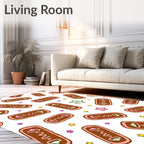 Sweet Treat Pastel Biscuit Stars Rug