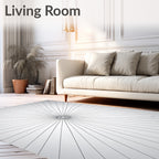 Monochrome Radial Sunburst Rug